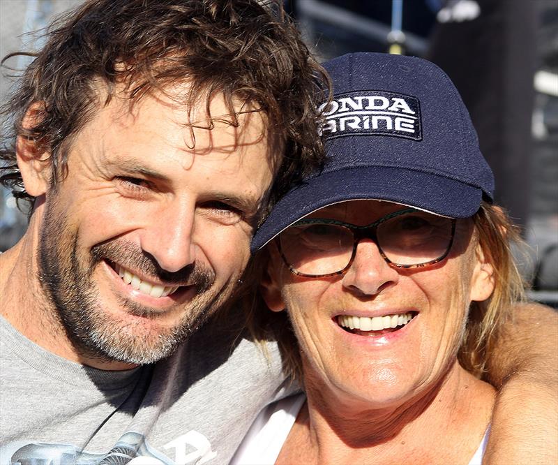David McDiarmid with his mother and great supporter, Susan after the 18ft Skiff JJ Giltinan Championship - photo © Frank Quealey