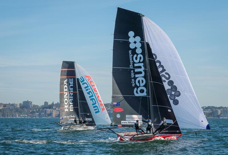 Races 8 & 9 on day 5 the 2020 18ft Skiff JJ Giltinan Championship photo copyright Michael Chittenden taken at Australian 18 Footers League and featuring the 18ft Skiff class