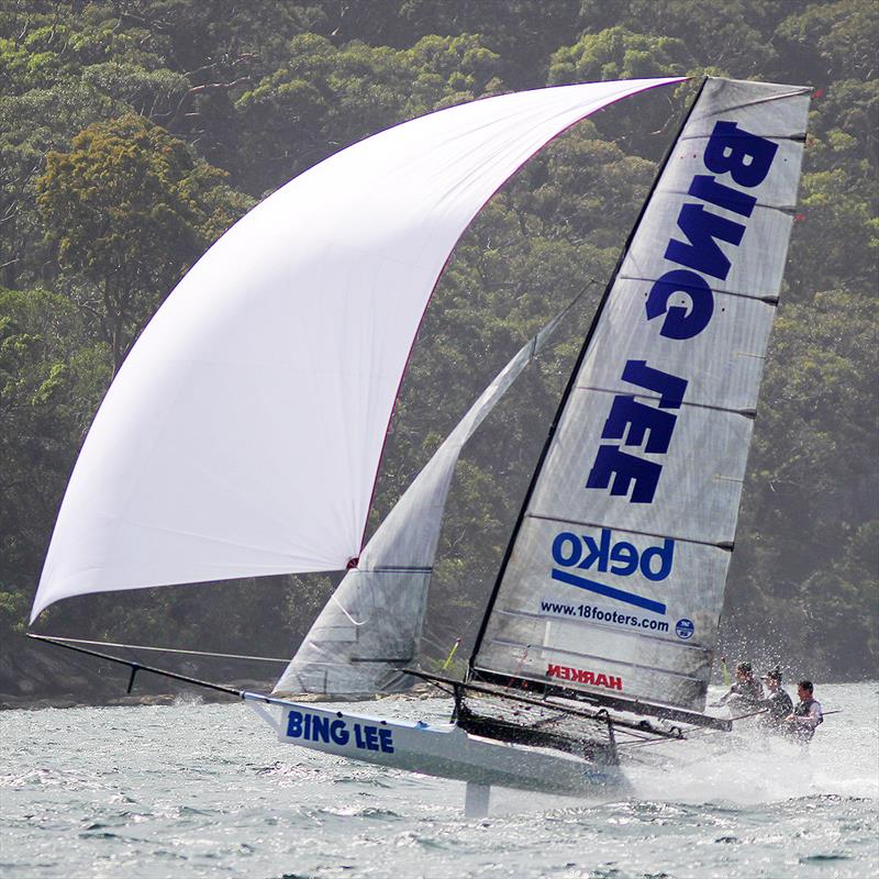 Bing Lee is one of the strongest challengers for the title - 2018-2019 NSW 18ft Skiff Championship photo copyright Frank Quealey taken at Australian 18 Footers League and featuring the 18ft Skiff class