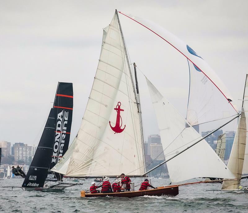 The JJ's have been contested since 1938 - just before the start of WWII - 18ft skiffs, Sydney photo copyright Michael Chittenden taken at Australian 18 Footers League and featuring the 18ft Skiff class