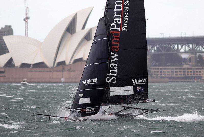 Shaw and Partners on the run from Kurraba Point to Rose Bay - 18ft Skiff NSW Championship race 5 - photo © Frank Quealey