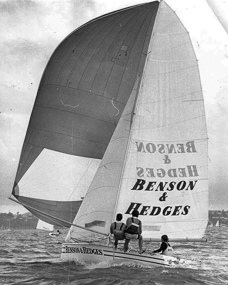 Russell Bowler's 1977 Benson and Hedges pioneered the new method of construction photo copyright Archive taken at Australian 18 Footers League and featuring the 18ft Skiff class