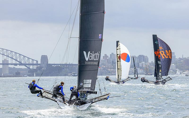 Vaikobi and The Rag chase Yandoo in Race 3 of the nationals - 18ft Skiffs: Australian Championship photo copyright SailMedia taken at Australian 18 Footers League and featuring the 18ft Skiff class