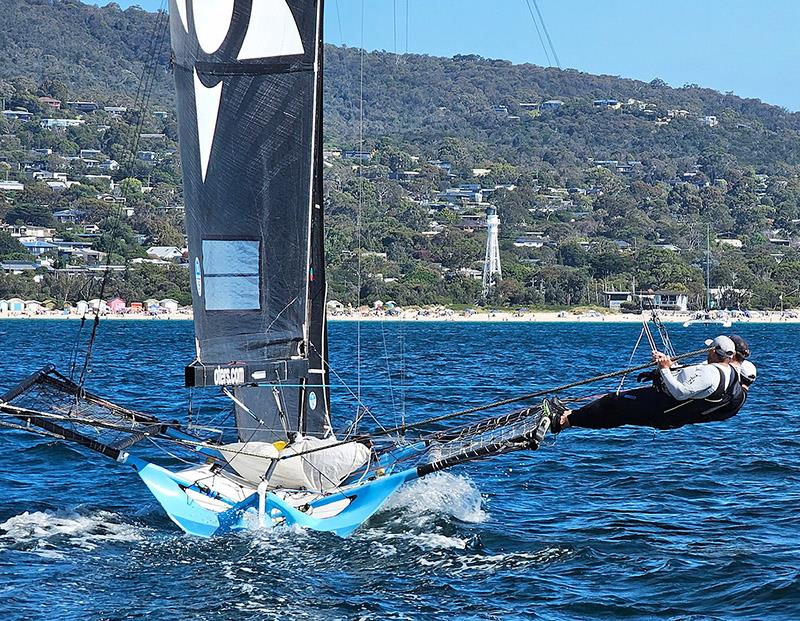 Team Vic practicing for the challenge - 18ft Skiff Australian Championship photo copyright Photo supplied taken at Australian 18 Footers League and featuring the 18ft Skiff class