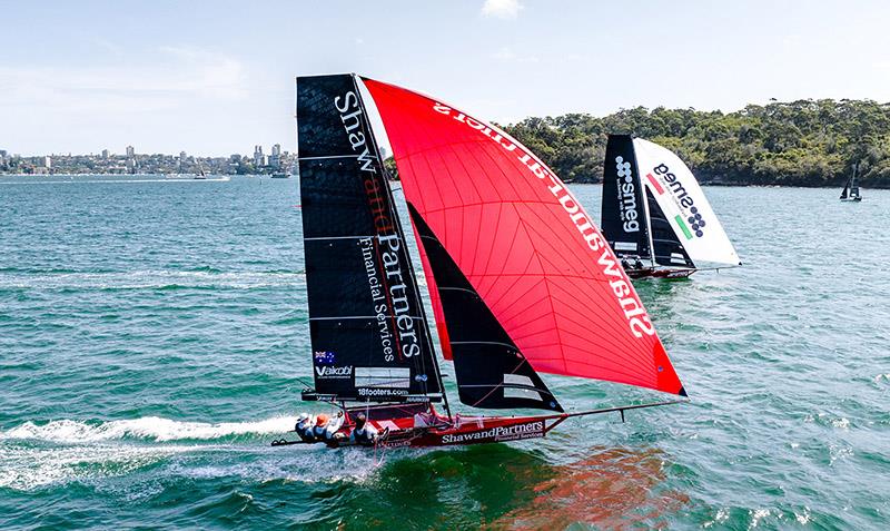 Shaw and Partners Financial Services, placed third overall in the Season Point score photo copyright SailMedia taken at Australian 18 Footers League and featuring the 18ft Skiff class