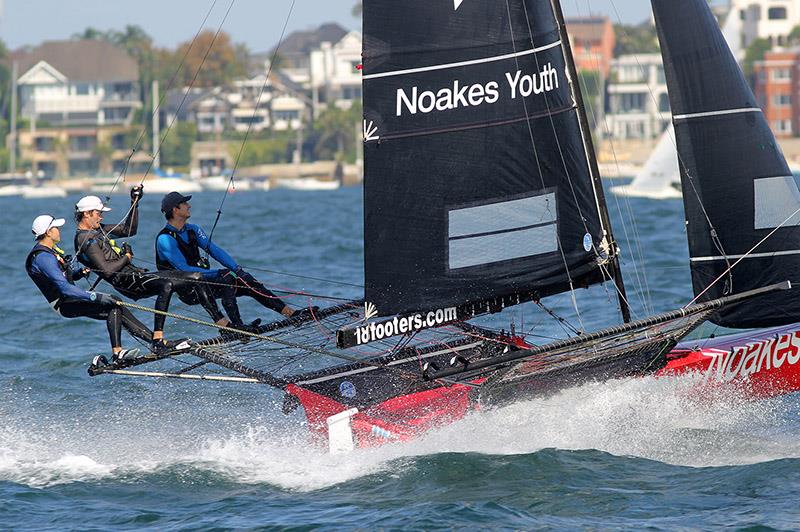 Noakes Youth season 2022-23 action photo copyright Frank Quealey taken at Australian 18 Footers League and featuring the 18ft Skiff class
