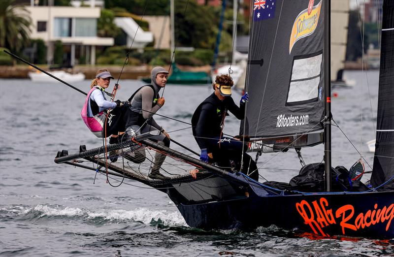 The Rag crew during the 18ft Skiff Queen of the Harbour 2024 photo copyright SailMedia taken at Australian 18 Footers League and featuring the 18ft Skiff class