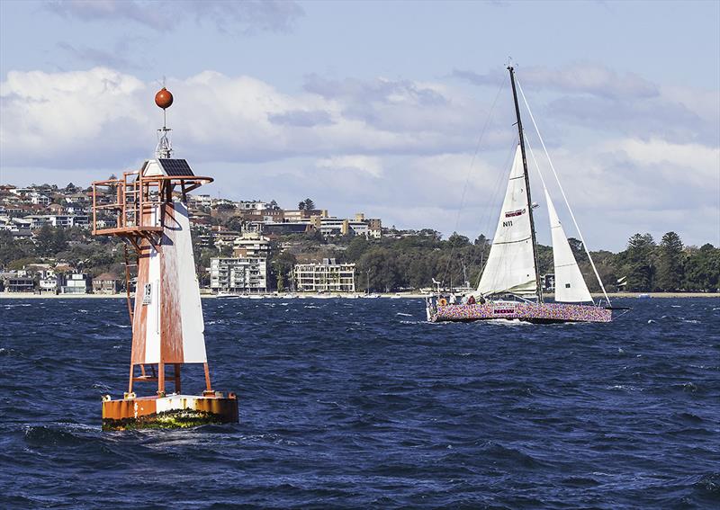 Lisa Blair out on Sydney Harbour doing some heavy weather practice with some guests on board - photo © John Curnow