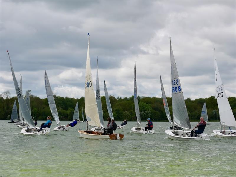 The fleet heading upwind in race 1 during the South Staffs Solo Open - photo © Chloe Dawson