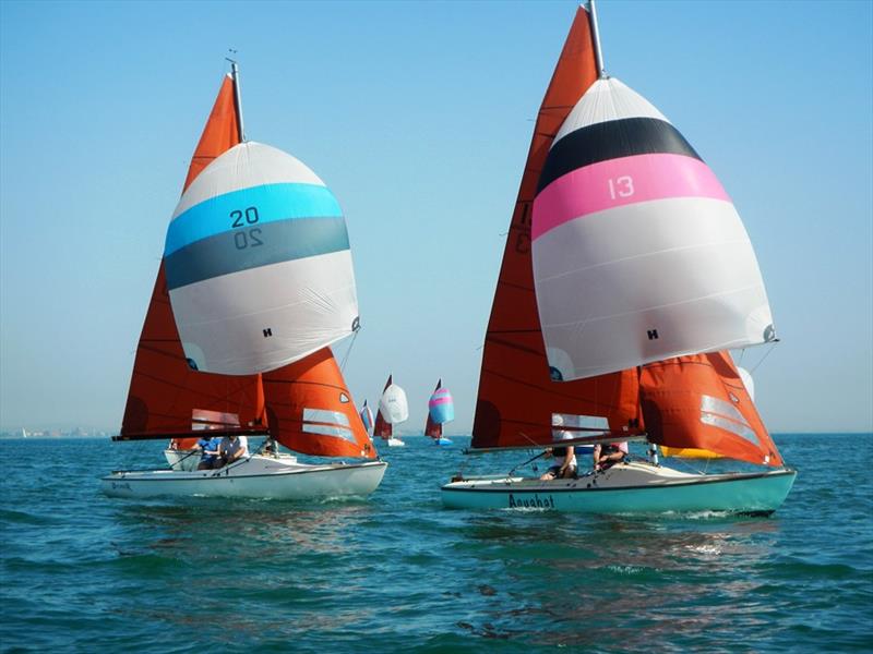 Squib South Coast Championships 2023 photo copyright Mike Samuelson taken at Royal Victoria Yacht Club, England and featuring the Squib class