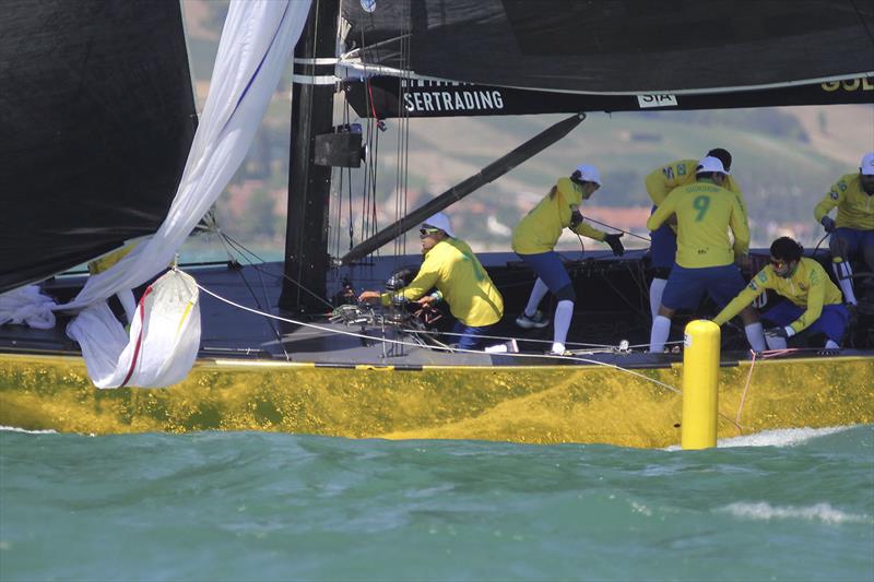 Kite hoist with SSL Gold Cup Team Brazil photo copyright Flávio Perez taken at Cercle de la Voile de Grandson and featuring the SSL47 class