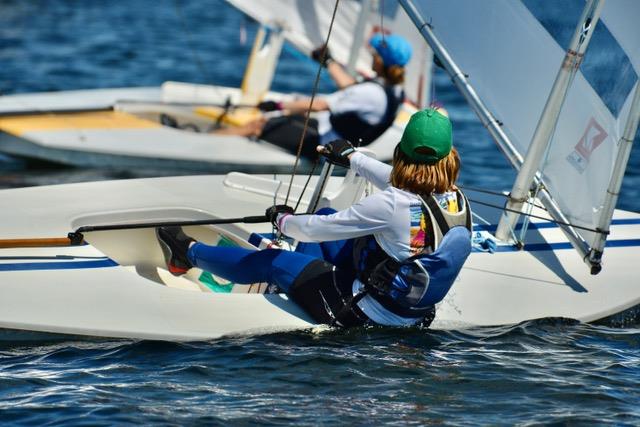 Racecourse action at the 2021 Sunfish Women's North Americans, at Columbia Yacht Club - photo © Mark Alexander 