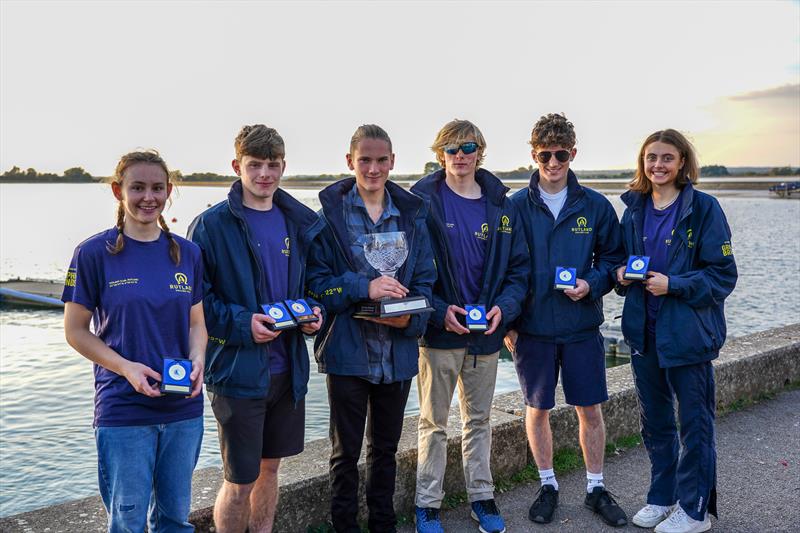 Rutland Sailing Club crowned Youth Champions at the 2021 Eric Twiname Team Racing Championship photo copyright Richard Aspland taken at Oxford Sailing Club and featuring the Team Racing class