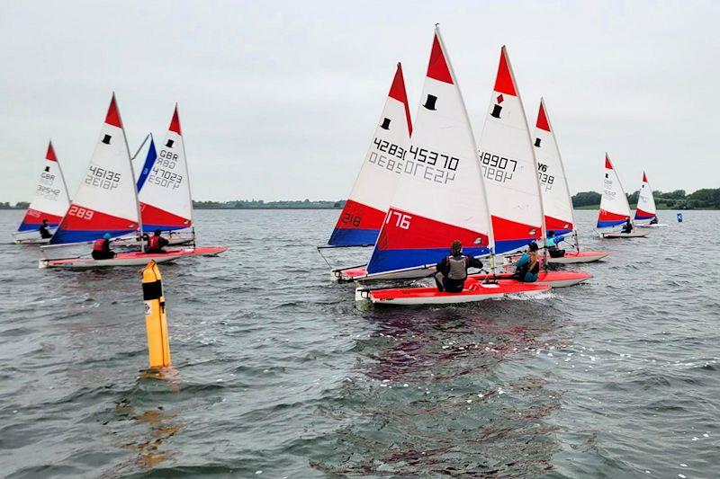 Coaching session - P&B Northamptonshire Youth Series Round 1 at Draycote Water photo copyright Norman Byrd taken at Draycote Water Sailing Club and featuring the Topper class