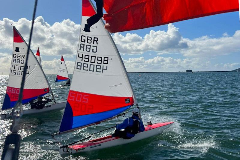 Allspars Final Fling counts as final Southwest Topper traveller's regatta too photo copyright Sam Hannaford taken at Royal Western Yacht Club, England and featuring the Topper class