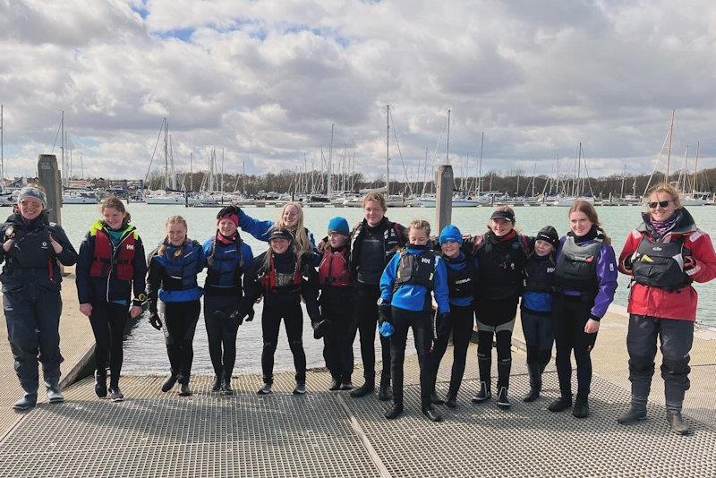ITCA (GBR) Girls Only Training at Warsash photo copyright Roger Cerrato / Kyle Wood taken at Warsash Sailing Club and featuring the Topper class