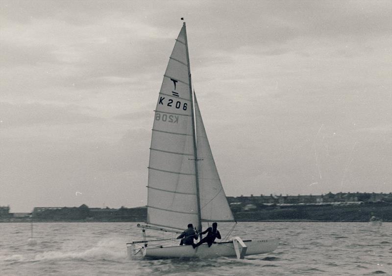 A revealing picture of an early version of Icarus, when although the boat could foil, the speeds were scarcely any faster than that of a standard Tornado - photo © Austin Farrar Collection / David Chivers