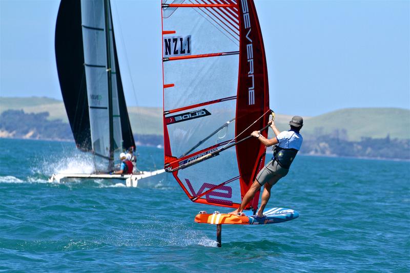 Antonio Cozzolino  on a Windfoil at the 2019 Tornado Worlds photo copyright Richard Gladwell taken at Takapuna Boating Club and featuring the Tornado class