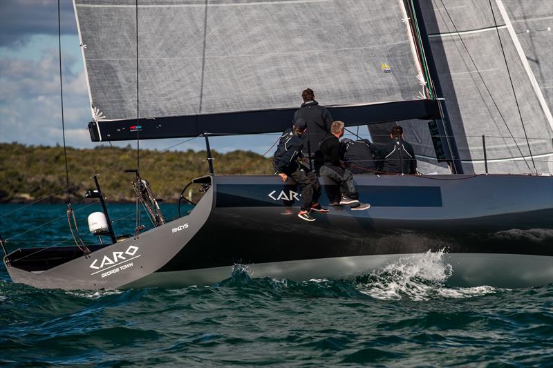 The TP52 Caro, winner of the 2023 Rolex Fastnet Race, was a collaboration between three NZ based companies: Southern Spars, Doyle Sails and SailGP Technologies  photo copyright Adam Mustill Photography taken at Royal New Zealand Yacht Squadron and featuring the TP52 class