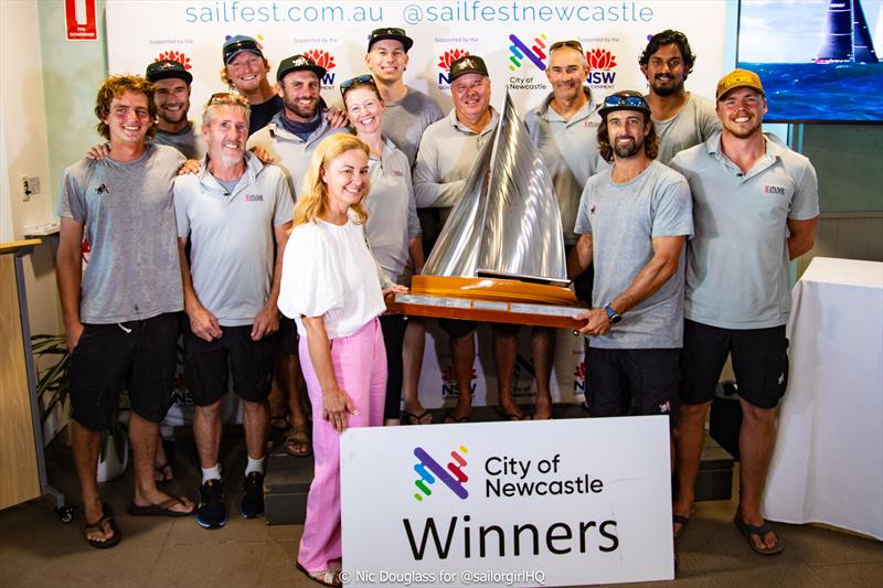 Matador are the winners of the Pallas Capital Gold Cup during the SailFest Newcastle Regatta and Australian Yachting Championships photo copyright Nic Douglass for @sailorgirlHQ taken at Newcastle Cruising Yacht Club and featuring the TP52 class