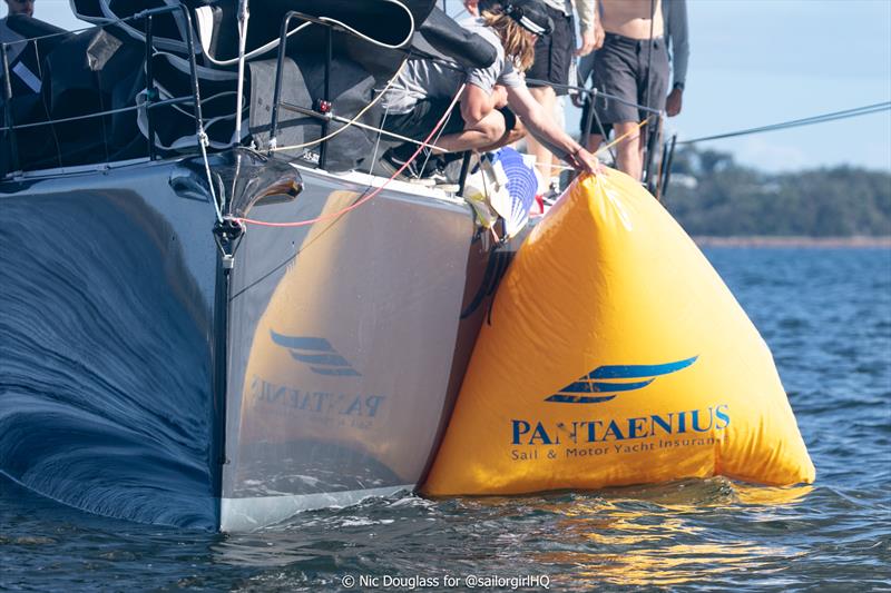 Matador attached to the top mark in Race 2 during TP52 Pallas Capital Gold Cup Act 3 at the Sail Port Stephens Performance Series - photo © Nic Douglass for @sailorgirlHQ