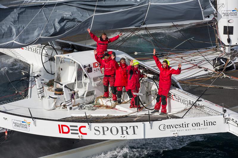 The Maxi Trimaran IDEC SPORT sailed by Francis Joyon smashes the Jules Verne Trophy record - photo © Jean-Marie Liot / DPPI / IDEC