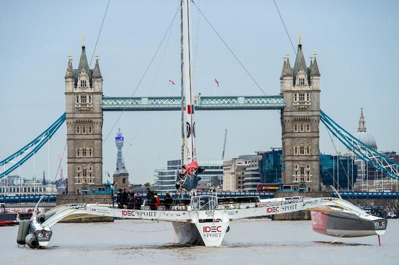 Francis Joyon grabs the Tea Route record finishing in London photo copyright Anthony Upton / ALEA / IDEC SPORT taken at  and featuring the Trimaran class