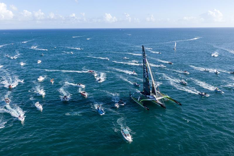 Thomas Coville on Sodebo Ultim 3 finishes 3rd in the Route du Rhum-Destination Guadeloupe 2022 photo copyright Alexis Courcoux / #RDR2022 taken at  and featuring the Trimaran class