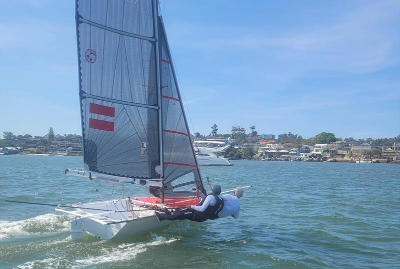 Red Energy - 12ft Skiff Parramatta River Championship photo copyright Kim Tutt Brown taken at  and featuring the 12ft Skiff class