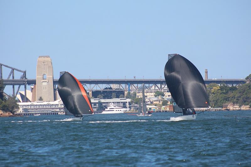 Sydney Sailmakers chasing Sail Inc. - 12ft Skiff Australian Championship - photo © Vita Williams