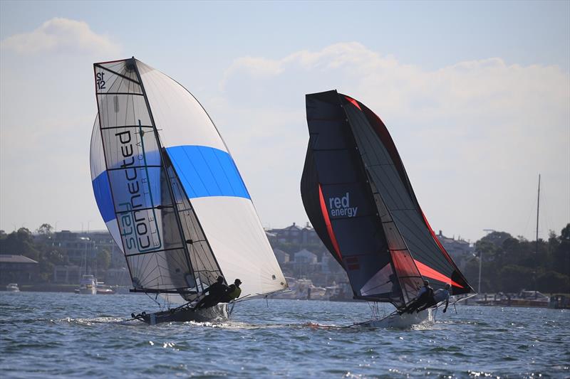 Stay Connected Electrical and Veteran winner Red Energy - 12ft Skiff Australian Championship photo copyright David Killoran taken at  and featuring the 12ft Skiff class