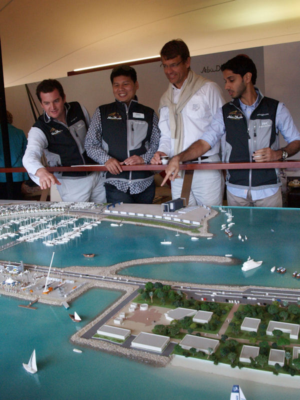ADTA delegates brief Knut Forstad, Volvo Ocean Race CEO (second from right), on Abu Dhabi's 'Destination Village' photo copyright ADTA taken at  and featuring the Volvo 70 class