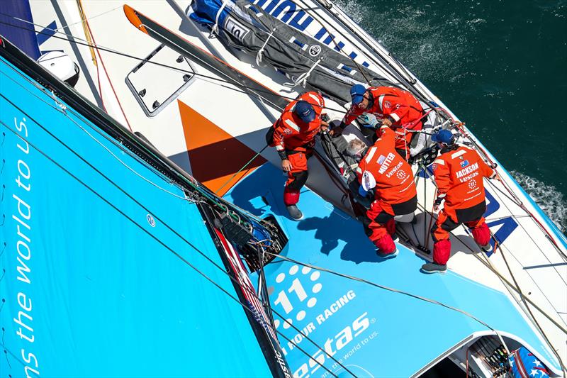 Leg 3, Cape Town to Melbourne, Start photo copyright Ainhoa Sanchez / Volvo Ocean Race taken at Royal Cape Yacht Club and featuring the Volvo 70 class