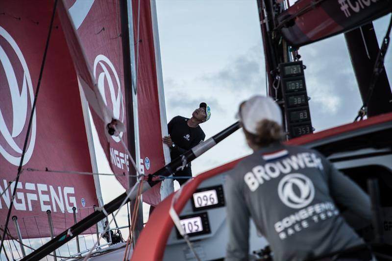 Leg 4, Melbourne to Hong Kong, day 07 on board Dongfeng photo copyright Martin Keruzore / Volvo Ocean Race taken at  and featuring the Volvo One-Design class