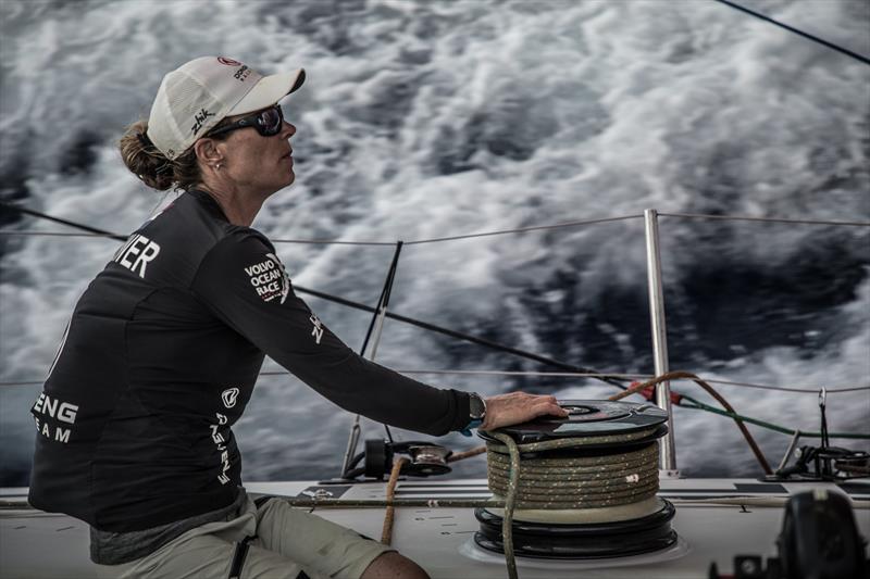 Leg 4, Melbourne to Hong Kong, day 12 on board Dongfeng photo copyright Martin Keruzore / Volvo Ocean Race taken at  and featuring the Volvo One-Design class