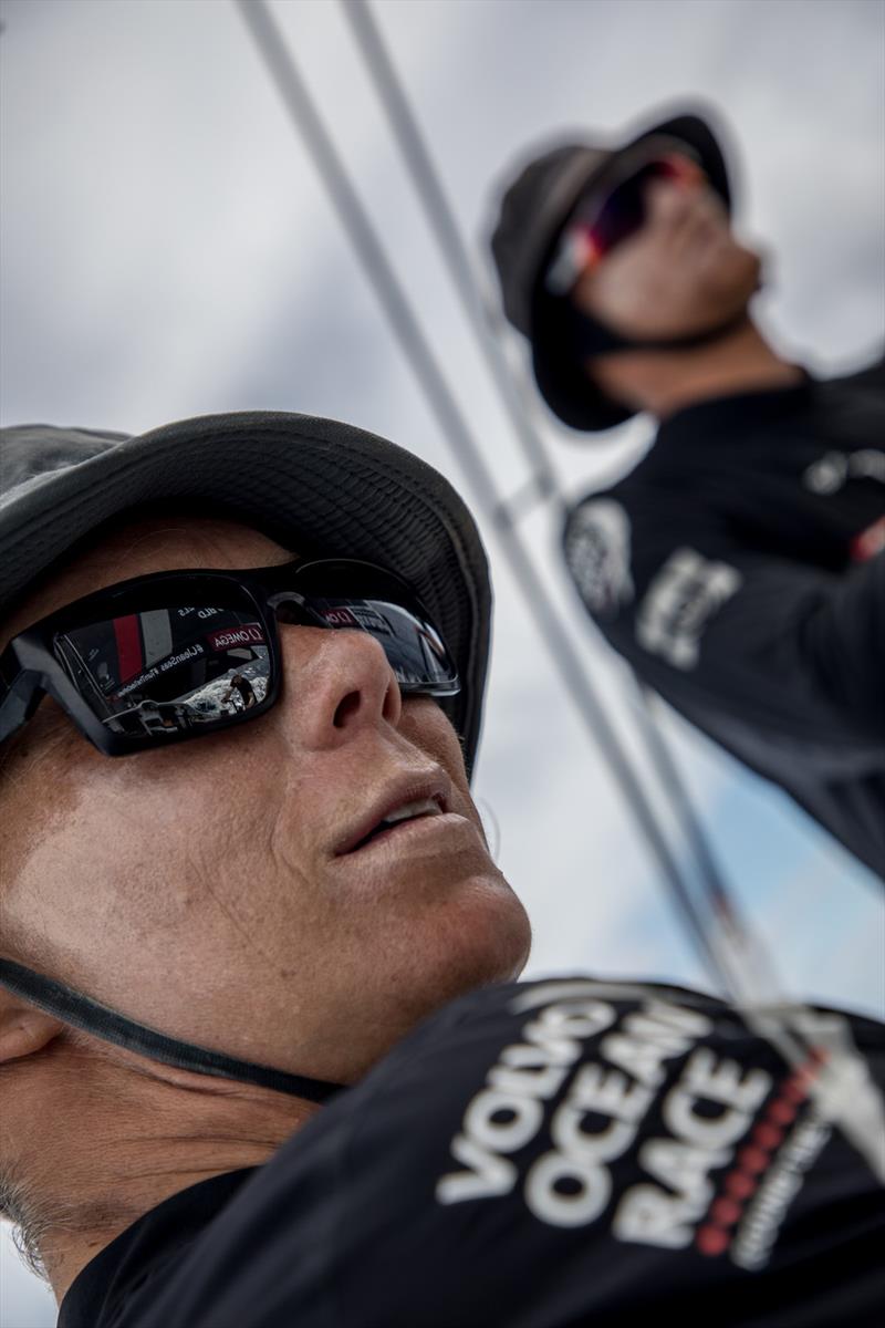 Leg 4, Melbourne to Hong Kong, day 12 Annemeike Bes and Alex Gough on board Sun Hung Kai / Scallywag photo copyright Konrad Frost / Volvo Ocean Race taken at  and featuring the Volvo One-Design class