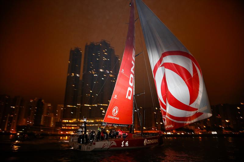 Dongfeng Race Team  - Leg 4, Melbourne to Hong Kong, arrivals. 19 January,  photo copyright Pedro Martinez / Volvo Ocean Race taken at  and featuring the Volvo One-Design class