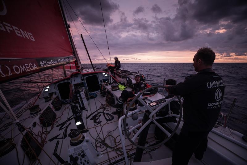 Leg 6 to Auckland, Day 12 on board Dongfeng. What a beautiful sunset under the doldrums for the crew. 18 February,  photo copyright Martin Keruzore / Volvo Ocean Race taken at  and featuring the Volvo One-Design class