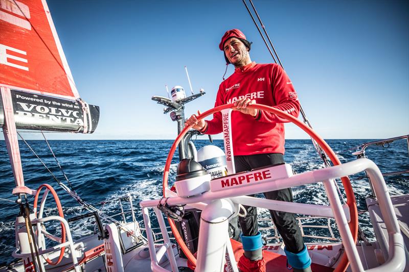 Leg 7 from Auckland to Itajai, day 16 on board MAPFRE, Blair Tuke at the helm, 02 April,  photo copyright Ugo Fonolla / Volvo Ocean Race taken at  and featuring the Volvo One-Design class