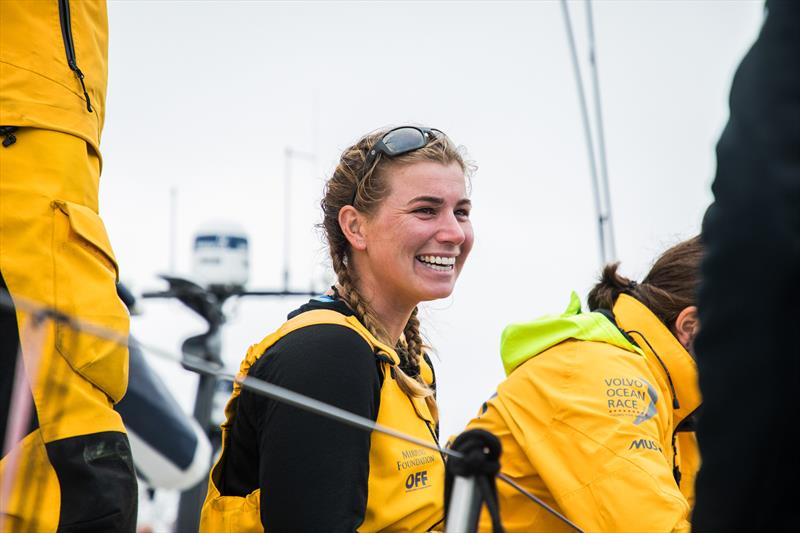 Bianca Cook - Leg 9, from Newport to Cardiff, arrivals. 29 May,  photo copyright Jen Edney / Volvo Ocean Race taken at  and featuring the Volvo One-Design class