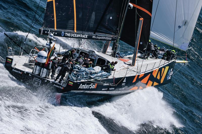 VOR65 - Ambersail 2 pictured sailing in fresh winds on the Second Leg of The Ocean Race Europe, from Cascais, Portugal, to Alicante, Spain photo copyright Sailing Energy / The Ocean Race taken at  and featuring the Volvo One-Design class
