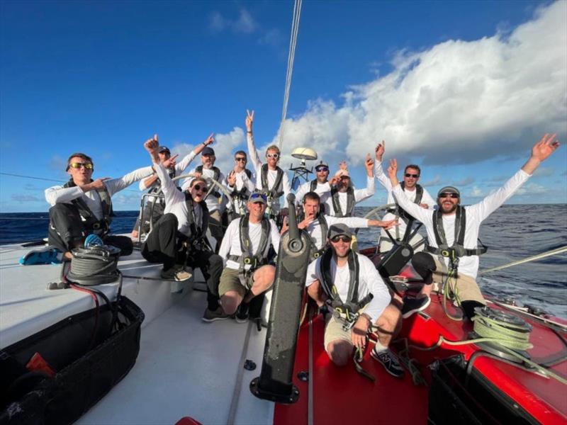 The team on the Volvo 60 Challenge Ocean (FRA), skippered by Valdo Dhoyer photo copyright UNCL taken at Royal Ocean Racing Club and featuring the Volvo One-Design class