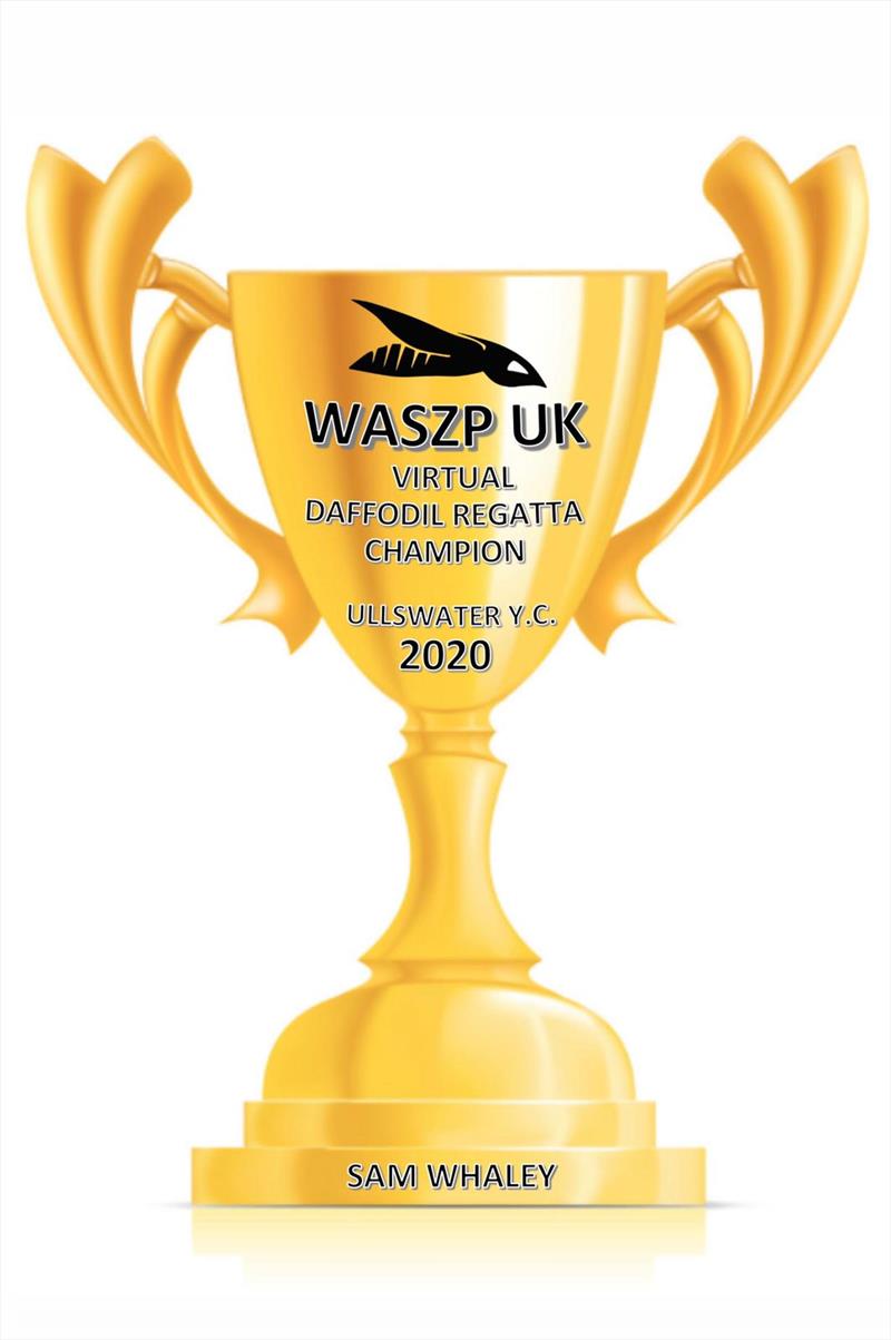 Waszp Ullswater Daffodil Virtual Regatta trophy photo copyright Petrina Blomeley taken at Ullswater Yacht Club and featuring the WASZP class