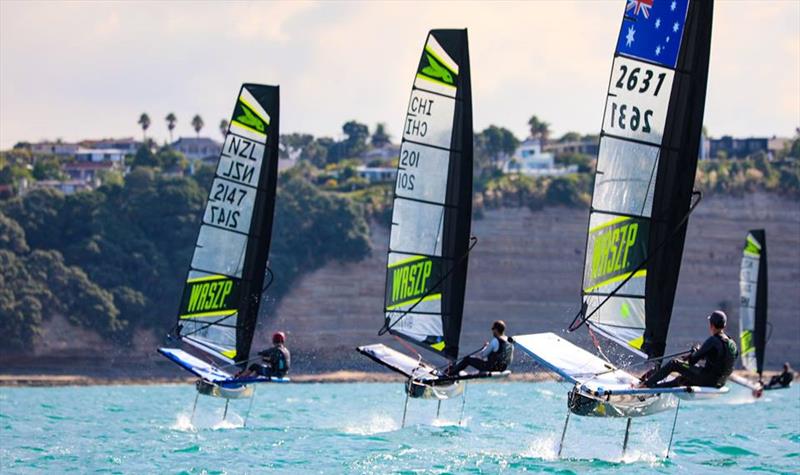 Several international sailors competed in the 2019 WASZP NZ Nationals at Murrays Bay SC - March 2019 photo copyright Rachel von Zalinski taken at Murrays Bay Sailing Club and featuring the WASZP class