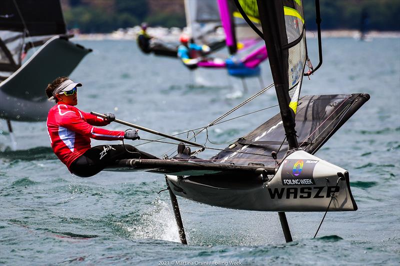 Foiling Week photo copyright Martina Orsini taken at Fraglia Vela Malcesine and featuring the WASZP class