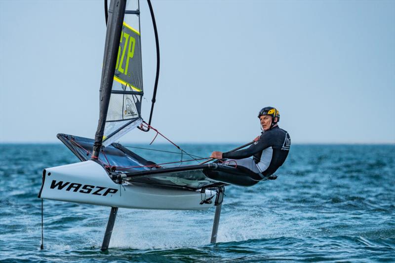 WASZP Games Day 2: Dave Shaw photo copyright FSR Media House taken at Sorrento Sailing Couta Boat Club and featuring the WASZP class