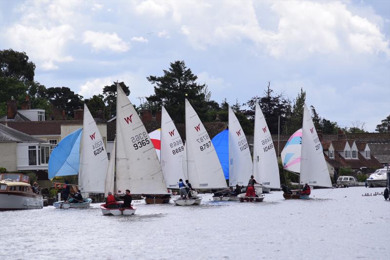 Wayfarers making their way down Horning Street during the 61st Yachtmaster Insurance Three Rivers Race - photo © Holly Hancock