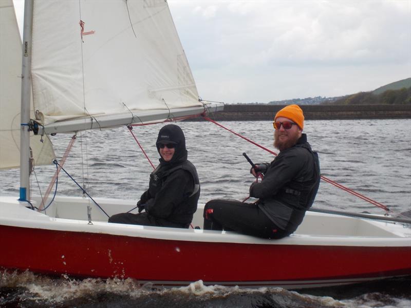 Anne Webb and Andrew Robinson during Dovestone Sailing Club's Discover Sailing event  photo copyright Nik Lever taken at Dovestone Sailing Club and featuring the Wayfarer class