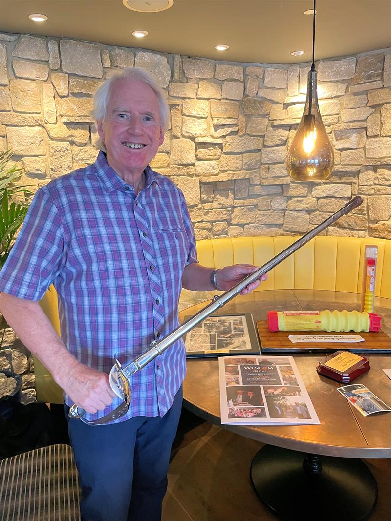 Keith Bradford with the ceremonial sword - photo © Wescom Group