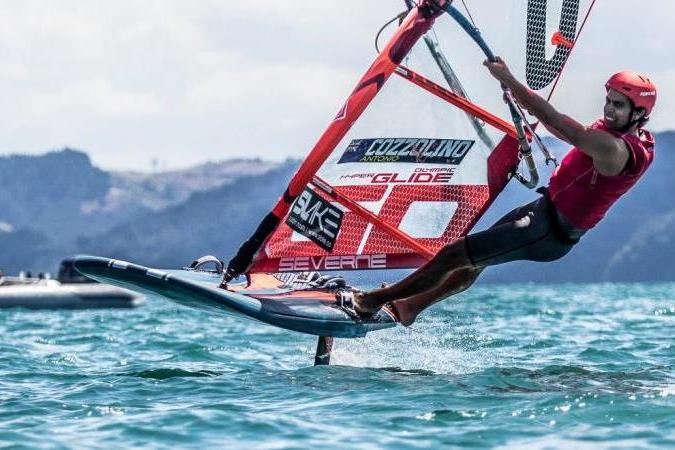 Antonio Cozzolino winning the Giltrap Audi New Zealand Windfoil Championships - Manly Sailing Club - March 2020 - photo © Adam Mustill